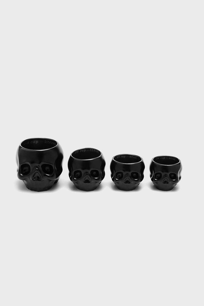 Cranium Measuring Cups [Black] - housewares - VampireFreaks - Killstar