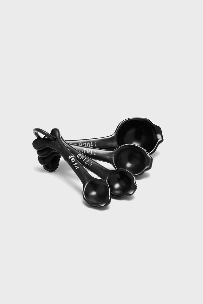 Cranium Measuring Spoons [Black] - housewares - VampireFreaks - Killstar