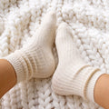 Cream Soft Wool Socks