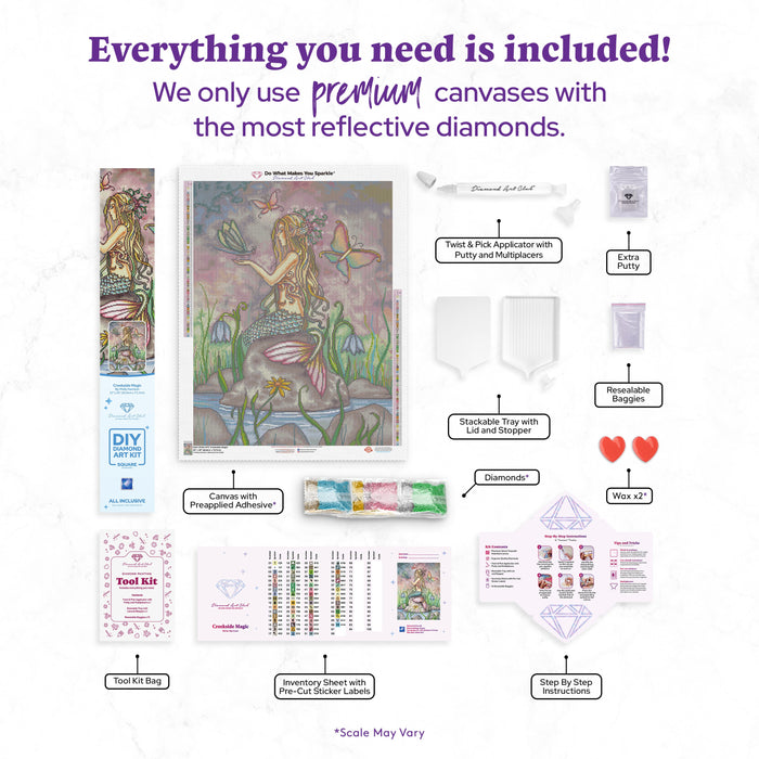 Diamond Painting Creekside Magic 22" x 29" (55.8cm x 73.7cm) / Square with 66 Colors including 2 ABs and 4 Fairy Dust Diamonds / 66,304