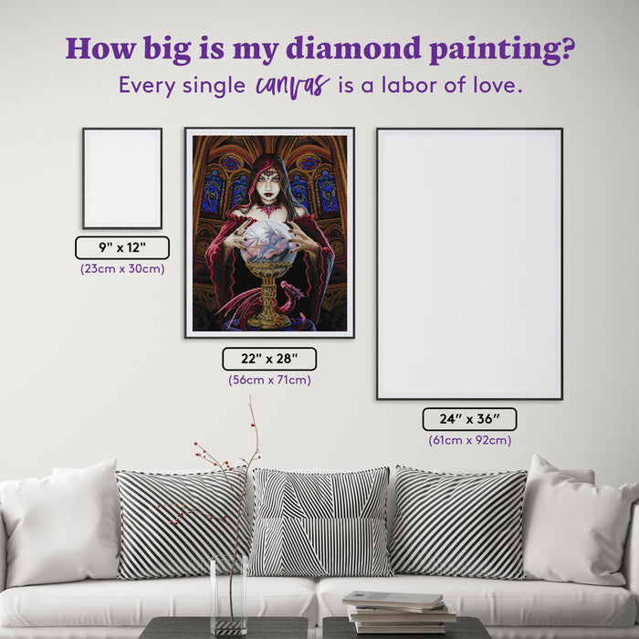 Diamond Painting Crystal Ball 22" x 28" (56cm x 71cm) / Square with 55 Colors including 6 ABs / 63,616