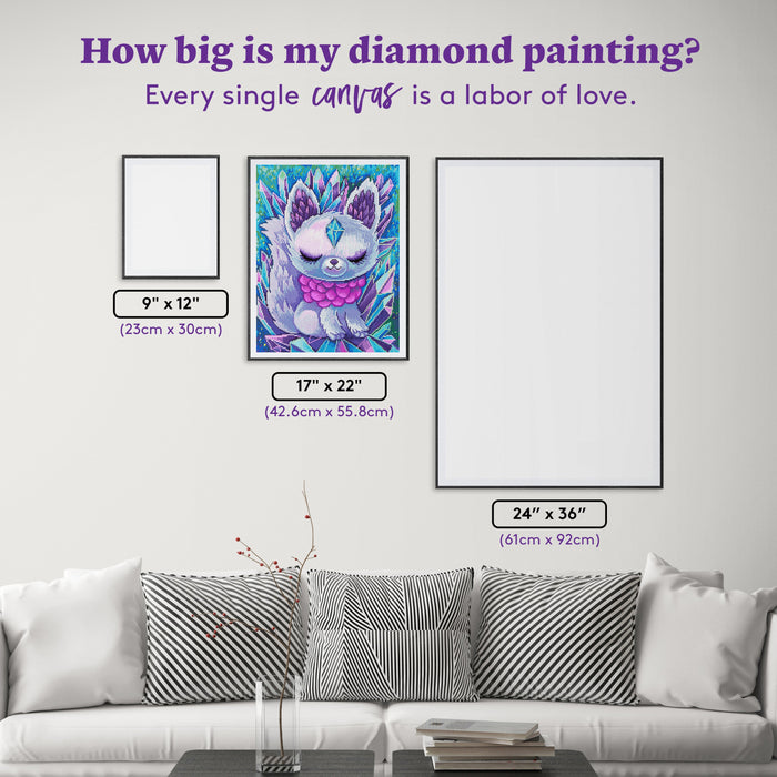 Diamond Painting Crystal Fox 17" x 22" (42.6cm x 55.8cm) / Round with 40 Colors including 4 ABs / 30,248