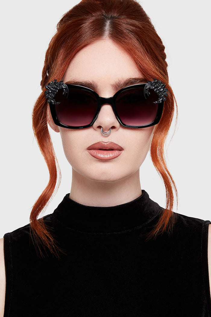 gothic floral sunglasses