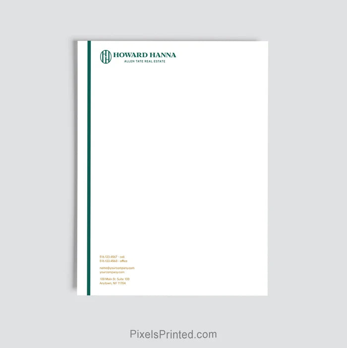Howard Hanna agent letterhead personalized for real estate office use