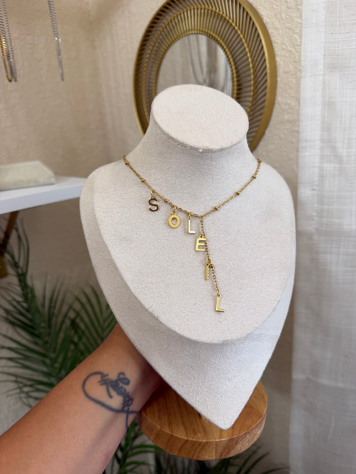 Custom Name Lariat Necklaces