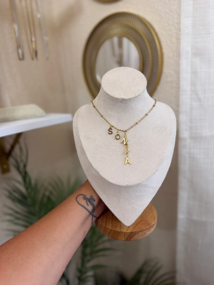 Custom Name Lariat Necklaces