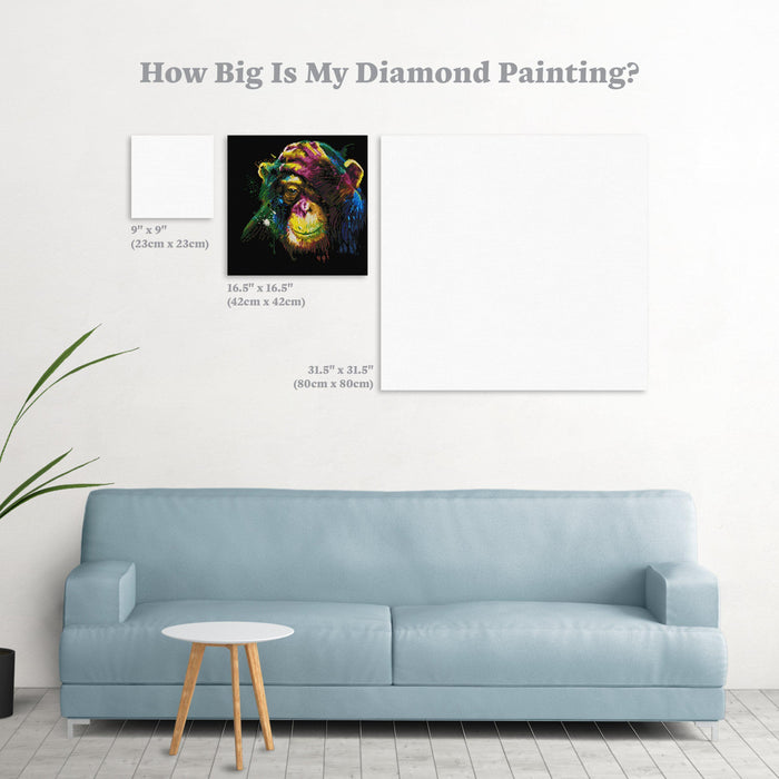 Diamond Painting Darwin's Preoccupations Square with 34 Colors / 16.5″ x 16.5″ (42cm x 42cm) / 27,232