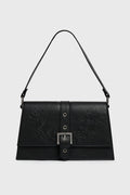 black gothic romantic flower purse