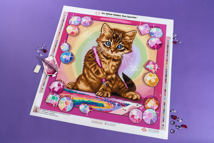 Diamond Painting Diamonds are a Girl's Best Friend 22" x 22" (55.8cm x 55.8cm) / Square with 74 Colors including 2 ABs and 4 Fairy Dust Diamonds / 50,176