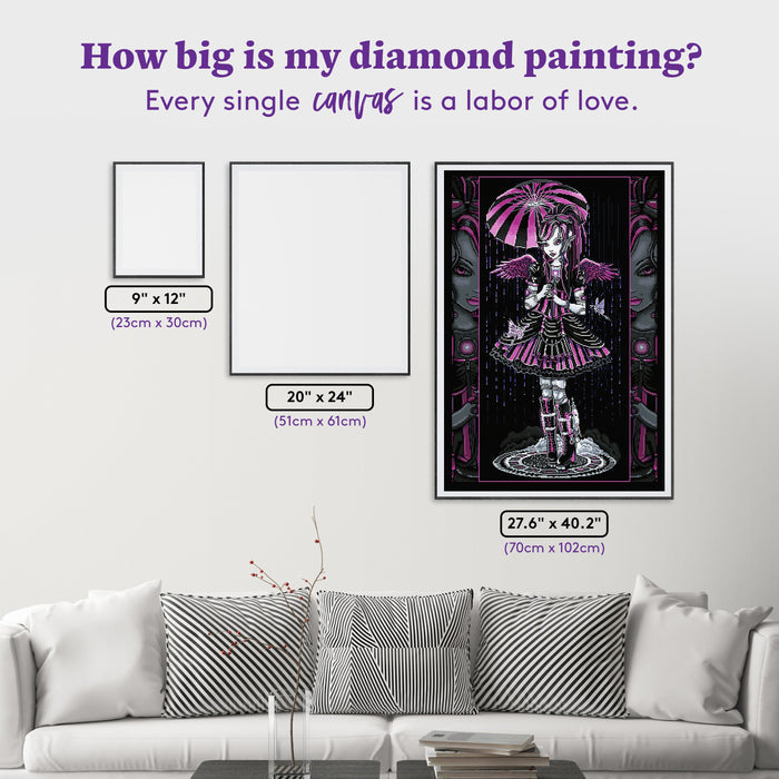 Diamond Painting Ditto 27.6" x 40.2" (70cm x 102cm) / Square with 25 Colors including 1 AB and 2 Fairy Dust Diamonds / 114,929