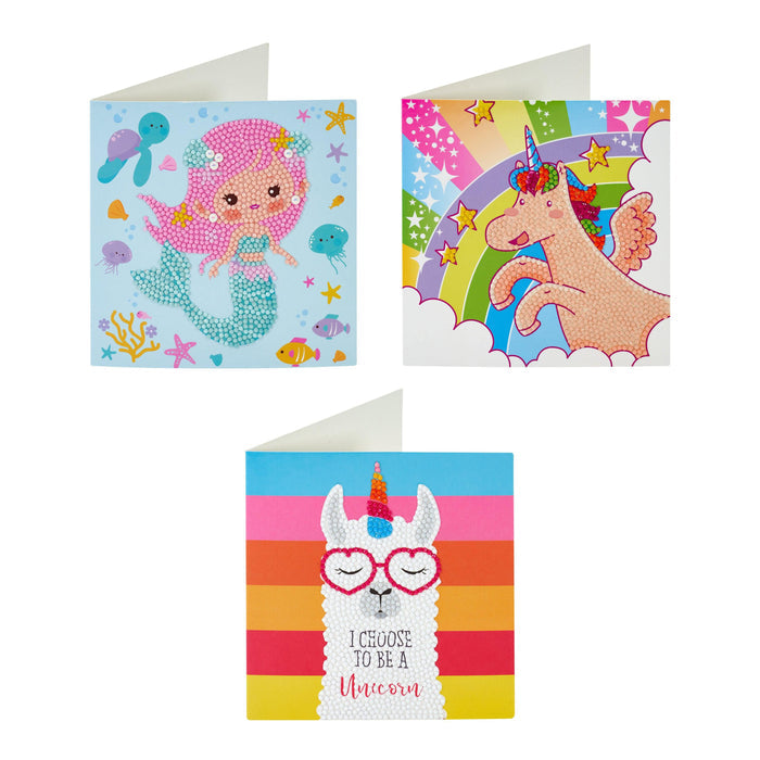 Diamond Painting DIY Fantasy Cards (3-Pack) 5.9" x 5.9" (15cm x 15cm) / Round