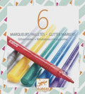 Djeco | Glitter markers - 6 stuks