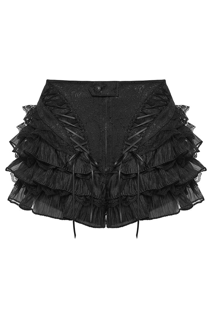 womens ruffled bloomer shorts by punk rave