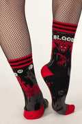 cotton blend gothic crew socks