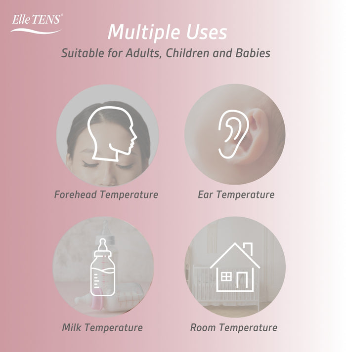 Elle TENS digital thermometer lifestyle image for home and maternity use