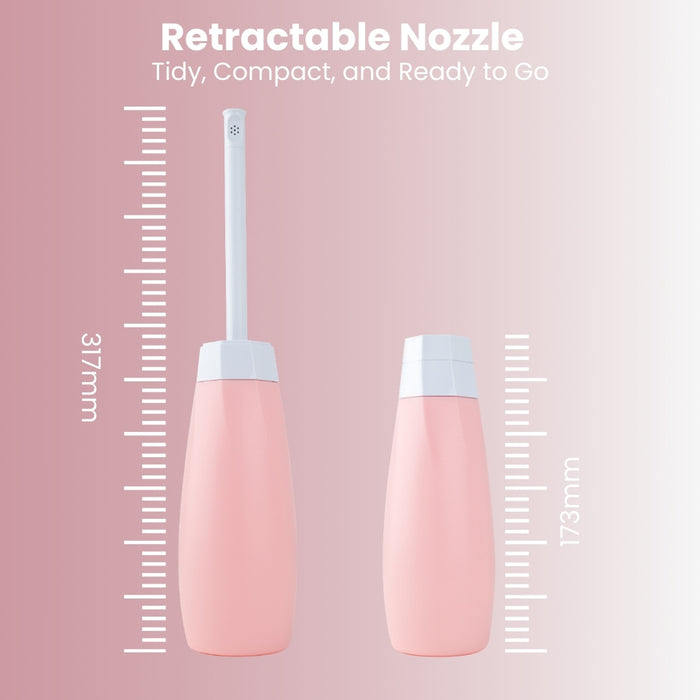 Elle TENS Peri Bottle close-up showing durable, BPA-free material