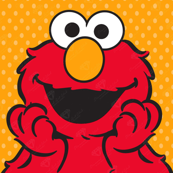 Diamond Painting Elmo™ Portrait 9" x 9" (23cm x 23cm) / Round with 6 Colors including 1 AB / 6,561