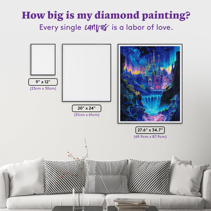 Diamond Painting Elven Castle 27.6" x 34.7" (69.9cm x 87.9cm) / Square with 85 Colors including 3 ABs and 3 Fairy Dust Diamonds / 99,193