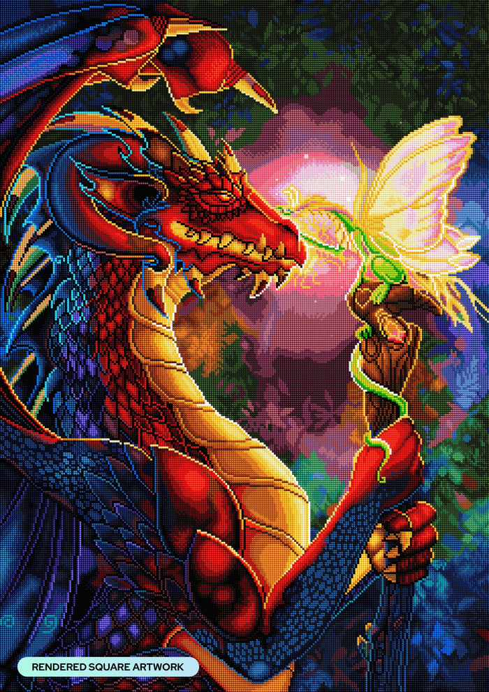 Diamond Painting Empower 23.6" x 33.5" (60cm x 85cm) / Square With 58 Colors Including 4 ABs and 2 Fairy Dust Diamonds / 82,181