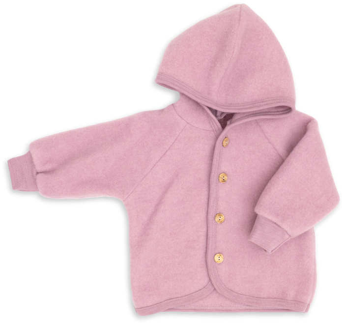 Engel | Hooded jacket - rosewood mélange
