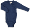 Engel | Wikkelromper van wol en zijde | Navy blue