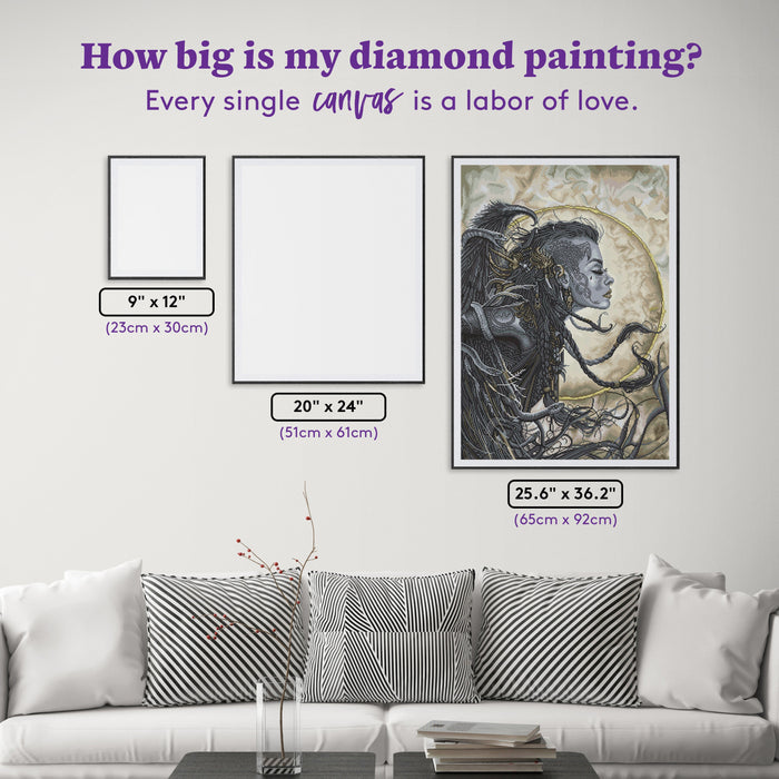 Diamond Painting Euryale 25.6" x 36.2" (65cm x 92cm) / Square with 26 Colors including 1 Electro Diamond / 96,309