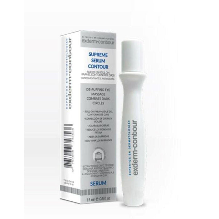 Exderm Contour Sérum Roll-On 15 ml — Contorno de Ojos Antiojeras y Bolsas — DermaPharma