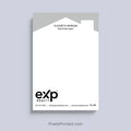 eXp Realty realtor notepad with house roof design and personalized branding