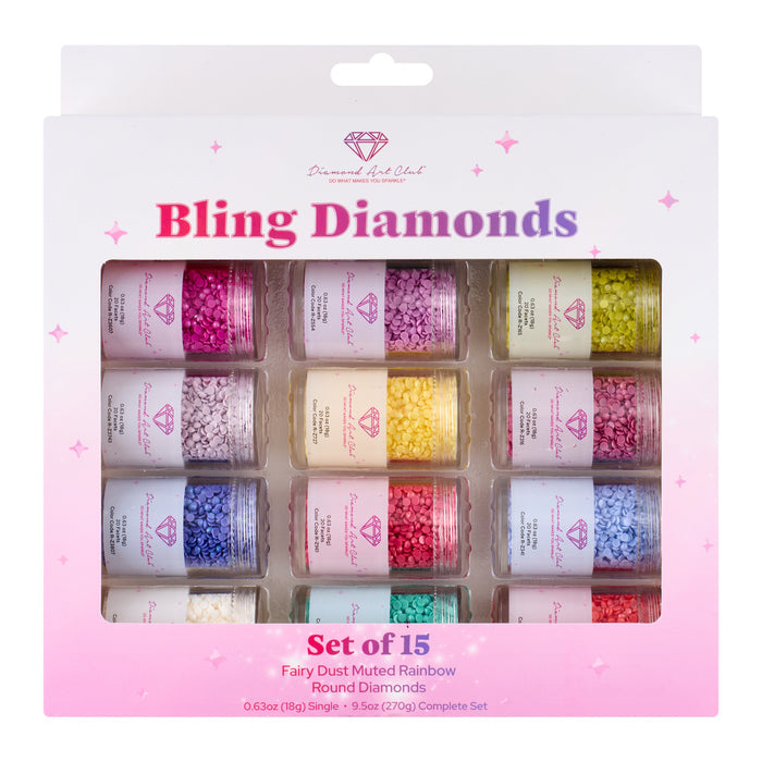 Diamond Painting Fairy Dust® - Muted Rainbow Round (Set of 15)