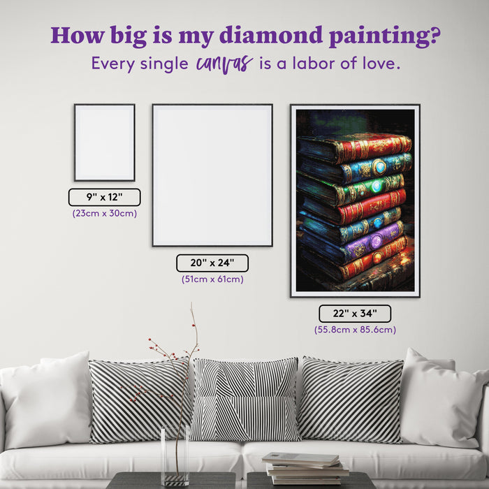 Diamond Painting Fairy Tales 22" x 34" (55.8cm x 85.6cm) / Square with 69 Colors including 2 ABs and 1 Electro Diamond and 2 Fairy Dust Diamonds / 77,056