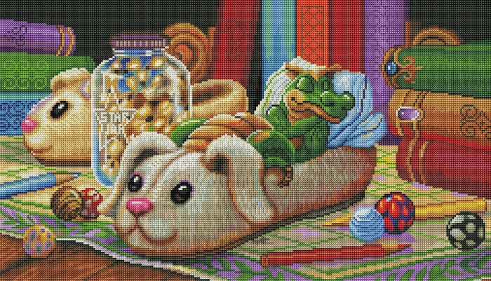 Diamond Painting Fairytale Dreams 28" x 16″ (71cm x 41cm) / Round with 53 Colors including 2 ABs / 36685