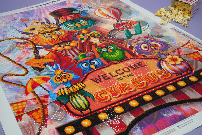 Diamond Painting Family Circus 27.6" x 36.6" (70cm x 93cm) / Square with 64 Colors including 5 ABs / 102,213