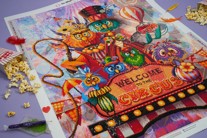 Diamond Painting Family Circus 27.6" x 36.6" (70cm x 93cm) / Square with 64 Colors including 5 ABs / 102,213