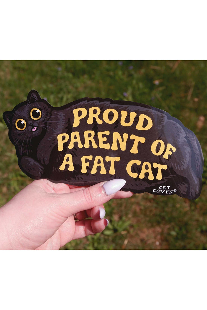 large proud cat owner car sticker