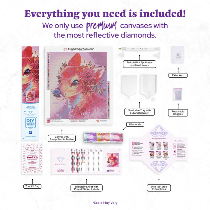 Diamond Painting Festive Time 17" x 20" (42.8cm x 50.8cm) / Square With 43 Colors Including 3 ABs / 35,088