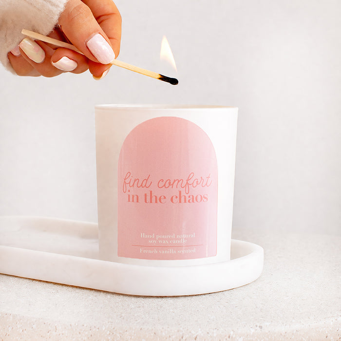 Find Comfort in the Chaos Vanilla Candle | Add on