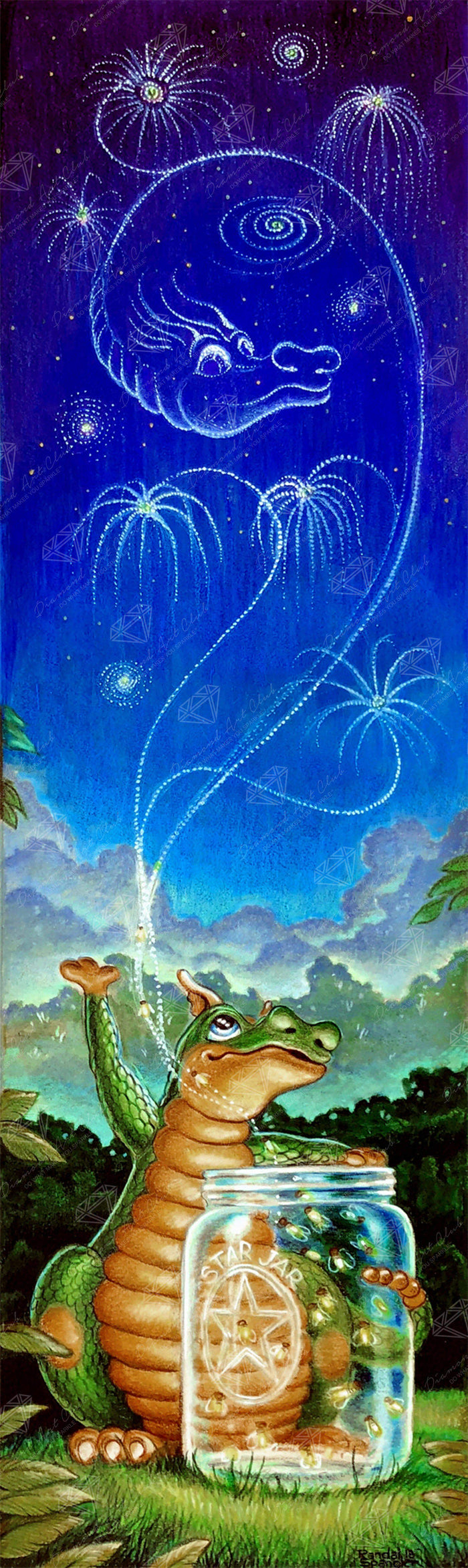 Diamond Painting Firefly Fireworks 20" x 67″ (51cm x 170cm) / Round with 45 Colors including 1 AB / 109,865