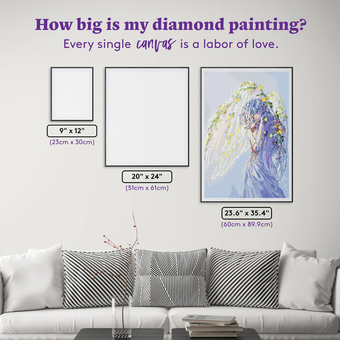 Diamond Painting Flower Pressed Wings 23.6" x 35.4" (60cm x 89.9cm) / Square with 61 Colors including 2 ABs and 3 Fairy Dust Diamonds / 87,001