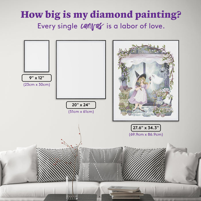 Diamond Painting Flower Shop Ghosts 27.6" x 34.3" (69.9cm x 86.9cm) / Square with 52 Colors including 2 ABs and 2 Fairy Dust Diamonds / 98,069