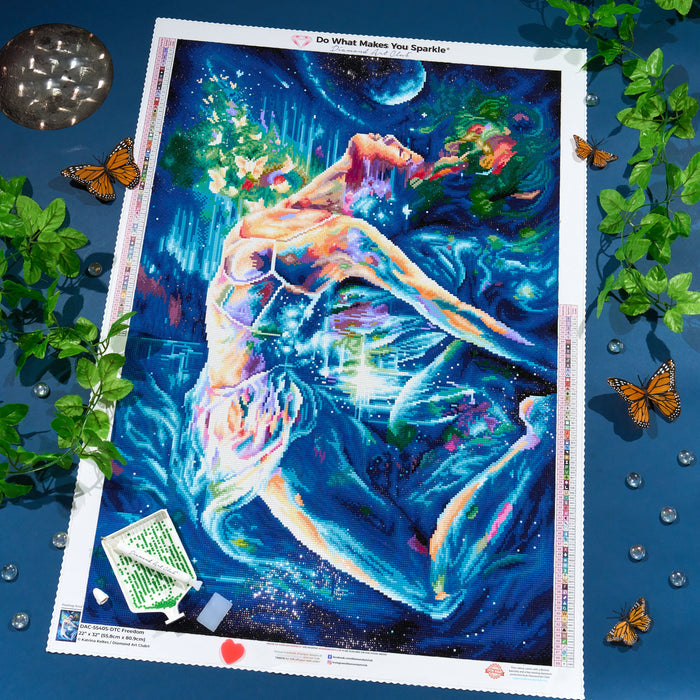 Diamond Painting Freedom 22" x 32" (55.8cm x 80.9cm) / Square with 69 Colors including 2 ABs and 3 Fairy Dust Diamonds / 72,800