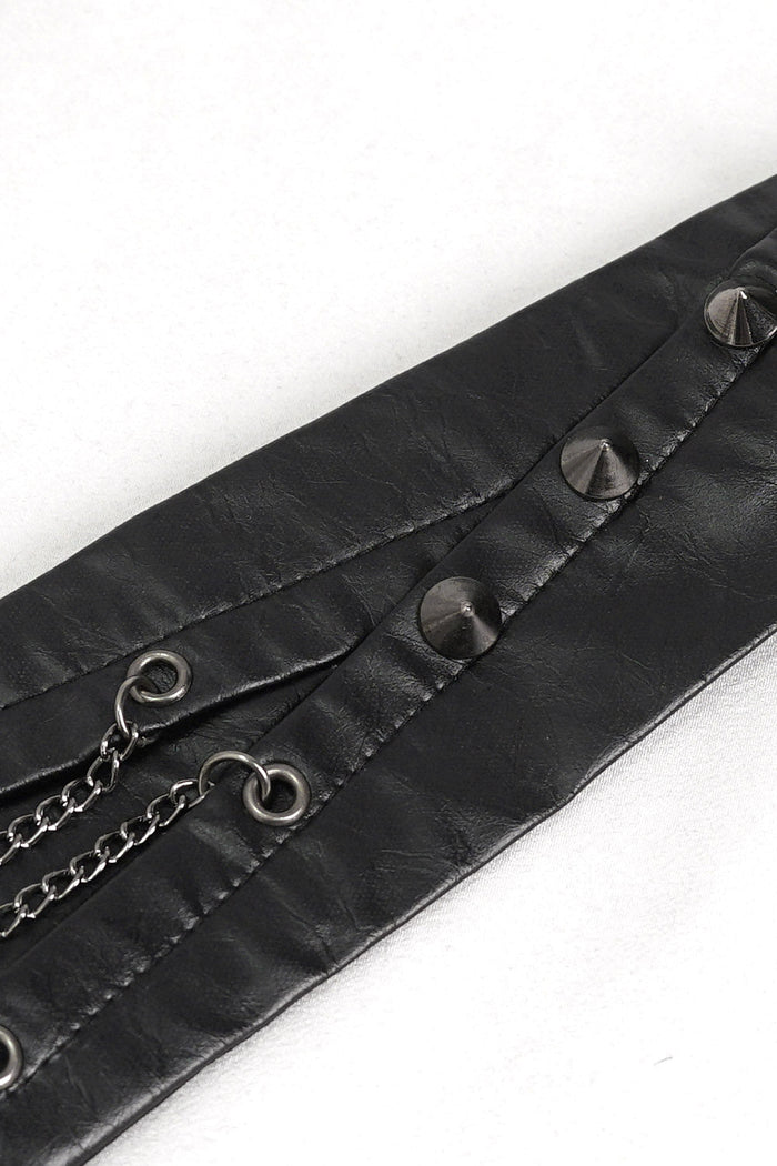 Funeral Wake Leather Necktie - hats & scarves & headwear - VampireFreaks - Devil Fashion