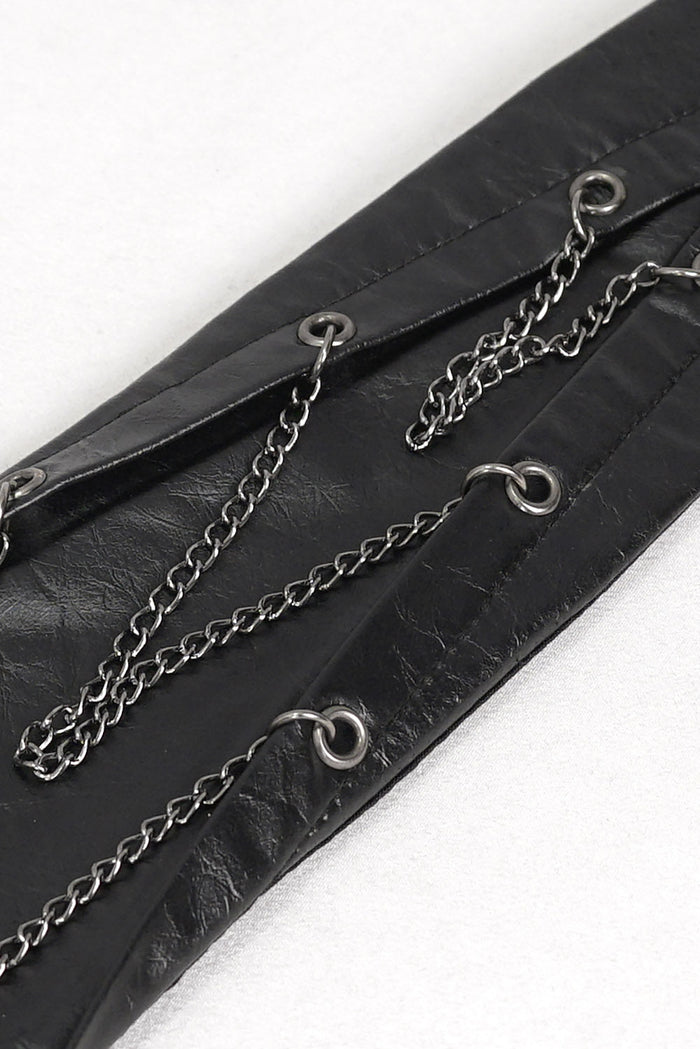 Funeral Wake Leather Necktie - hats & scarves & headwear - VampireFreaks - Devil Fashion