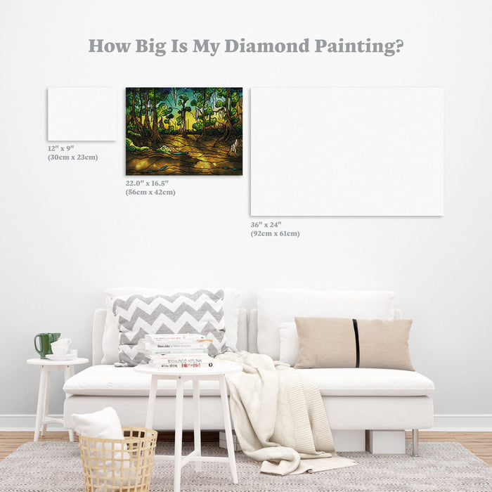 Diamond Painting Gator Swamp 22.0" x 16.5" (56cm x 42cm) / Square With 30 Colors