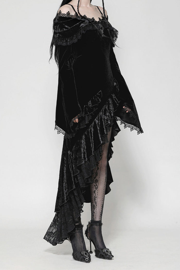 flared sleeve witchy dress by dark in love