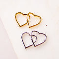 Gold or Silver Heart Huggie Earrings | Add On
