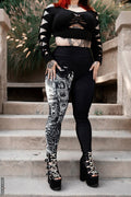 Gothic Haunted House Leggings w/ Pockets - womens bottoms - VampireFreaks - VampireFreaks