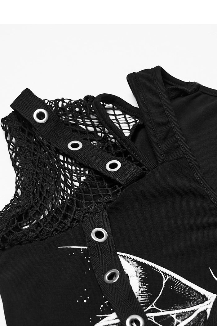 eyelet fishnet top