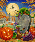 Diamond Painting Graveyard Goodies 22" x 26" (55.8cm x 66cm) / Square with 65 Colors including 5 ABs and 2 Fairy Dust Diamonds / 59,360