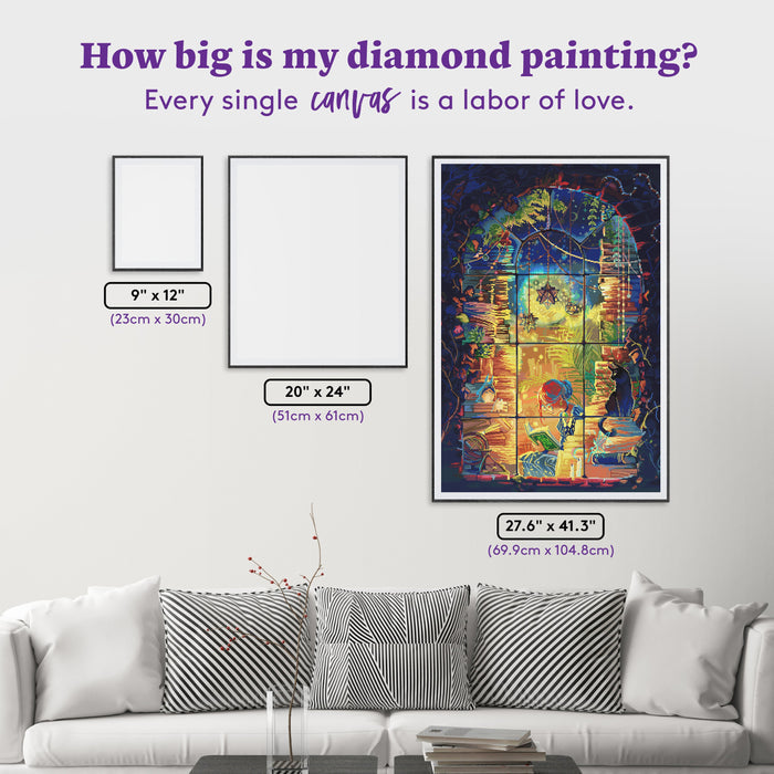 Diamond Painting Great Escape 27.6" x 41.3" (69.9cm x 104.8cm) / Square with 96 Colors including 4 ABs and 4 Fairy Dust Diamonds / 118,301