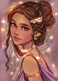 Diamond Painting Greek Princess 17" x 23" (42.7cm x 58.9cm) / Round with 49 Colors including 1 AB and 3 Fairy Dust Diamonds / 33,170